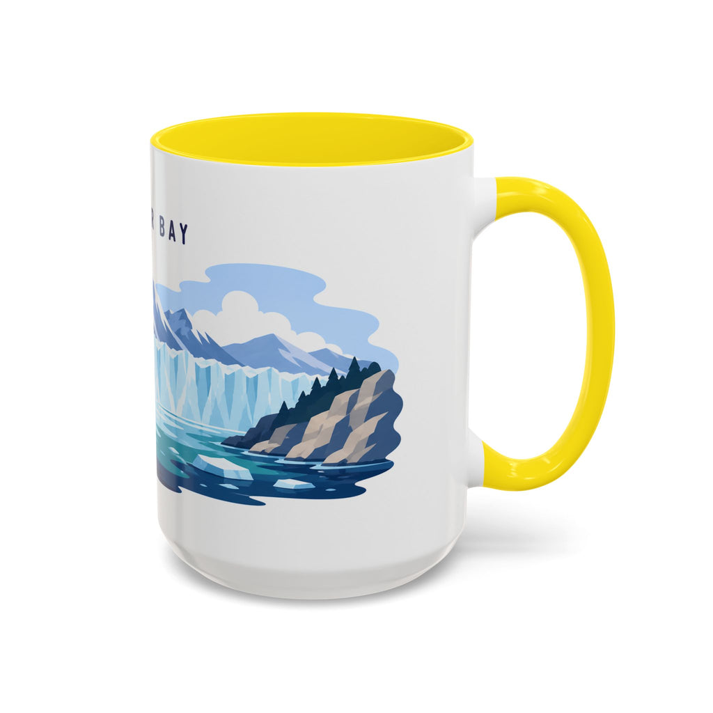 Glacier Bay National Park Coffee Mug | Solid Color Block Park Souvenir | 11oz 15oz Accent Mug