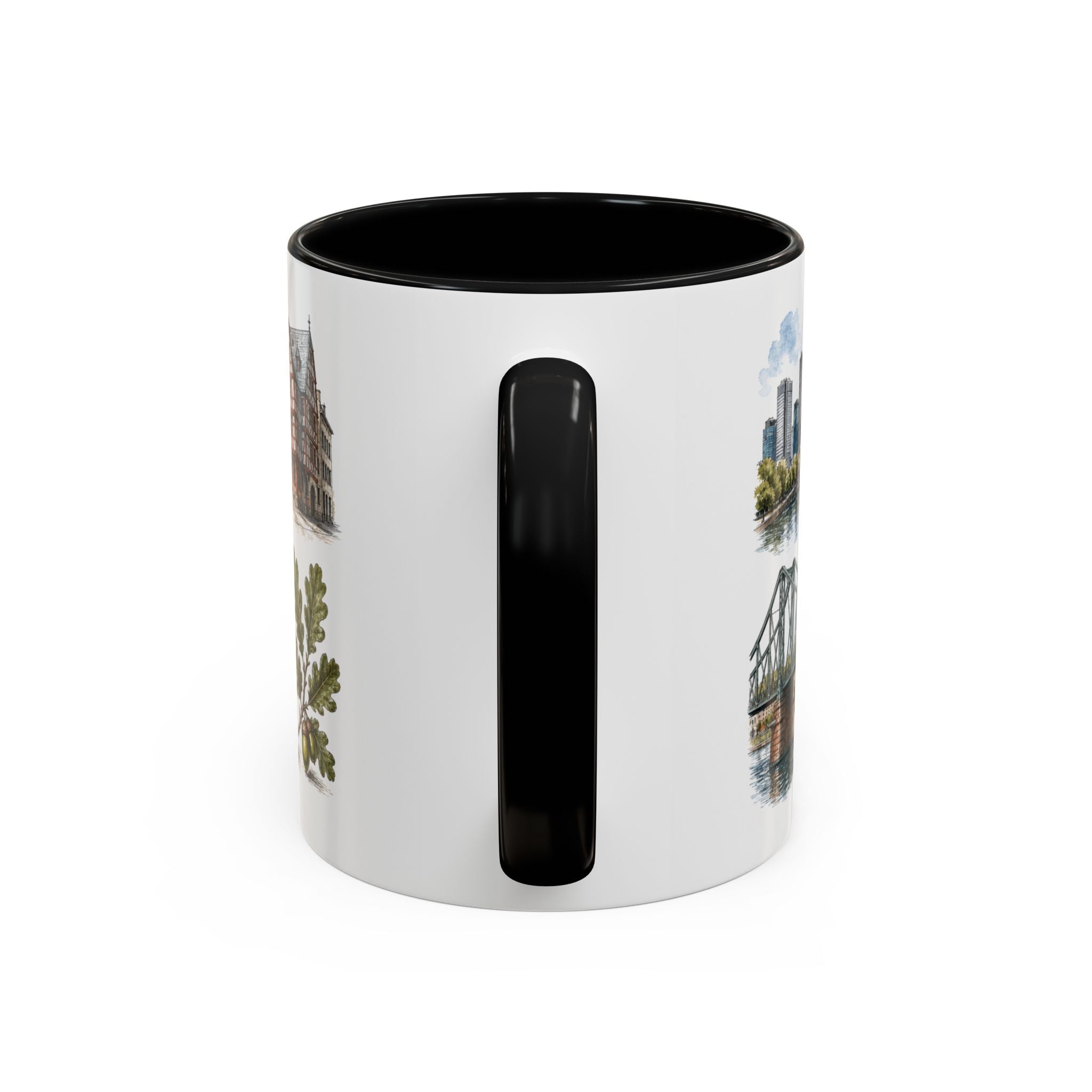 Frankfurt Coffee Mug | Germany Travel Souvenir | Vintage Illustrated City Gift | 11 oz 15 oz Accent Mug