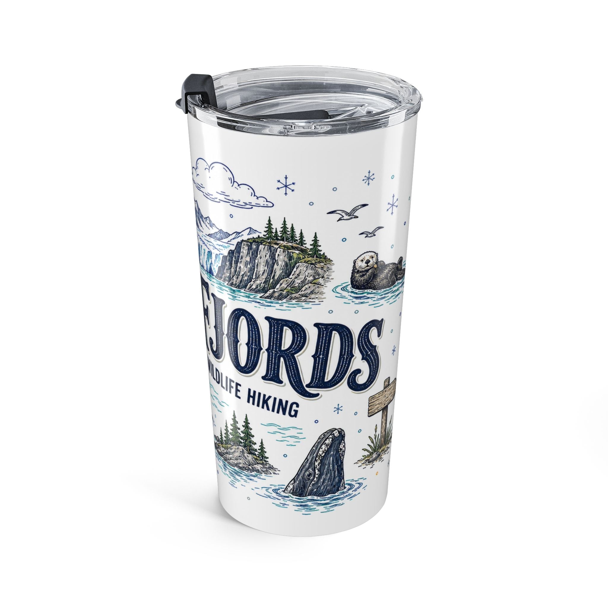 Kenai Fjords National Park 20oz Tumbler | Alaska Coastal Wildlife Hiking Gift | Insulated Stainless Steel Travel Cup