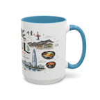 Seoul Coffee Mug | Korea Souvenir Travel Gift | Accent Color Ceramic 11oz 15oz