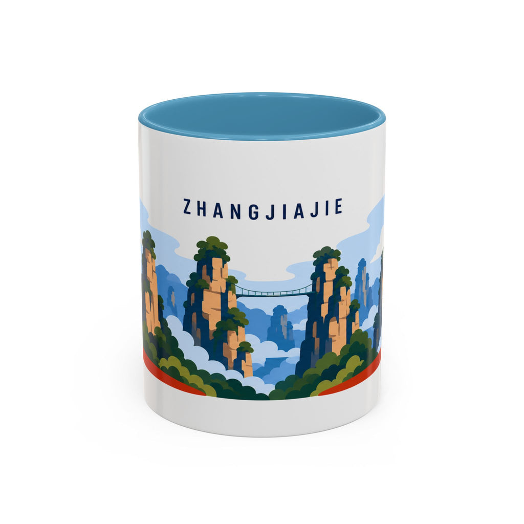 Zhangjiajie Coffee Mug | Travel Destination Souvenir Gift | Accent Color Ceramic 11oz 15oz