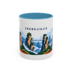 Zhangjiajie Coffee Mug | Travel Destination Souvenir Gift | Accent Color Ceramic 11oz 15oz