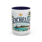 Seychelles Coffee Mug | Travel Destination Souvenir Gift | Accent Color Ceramic 11oz 15oz