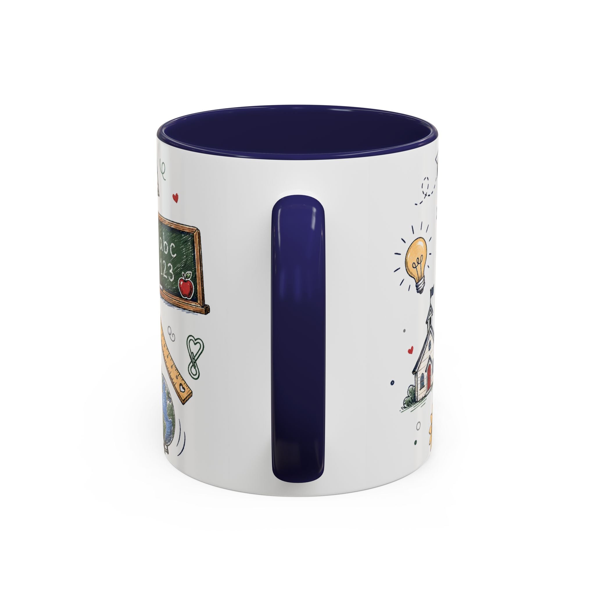 Best Teacher Ever Coffee Mug | Teacher Appreciation Gift | Accent Color Ceramic 11oz 15oz