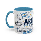 Argentina Soccer Coffee Mug | Soccer Fan Gift | Accent Color Ceramic 11oz 15oz Match Day Cup