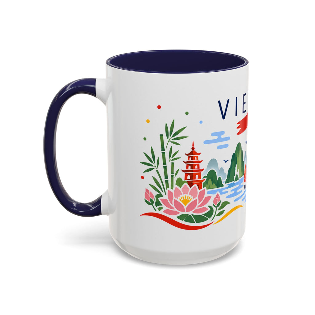 Vietnam Coffee Mug | Travel Souvenir Accent Mug | Country Gift Ceramic Cup 11oz 15oz