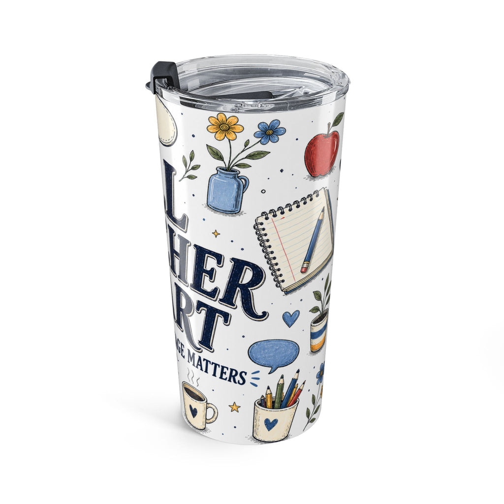 ELL Teacher Heart 20oz Tumbler | Every Language Matters | Insulated Stainless Steel Travel Cup