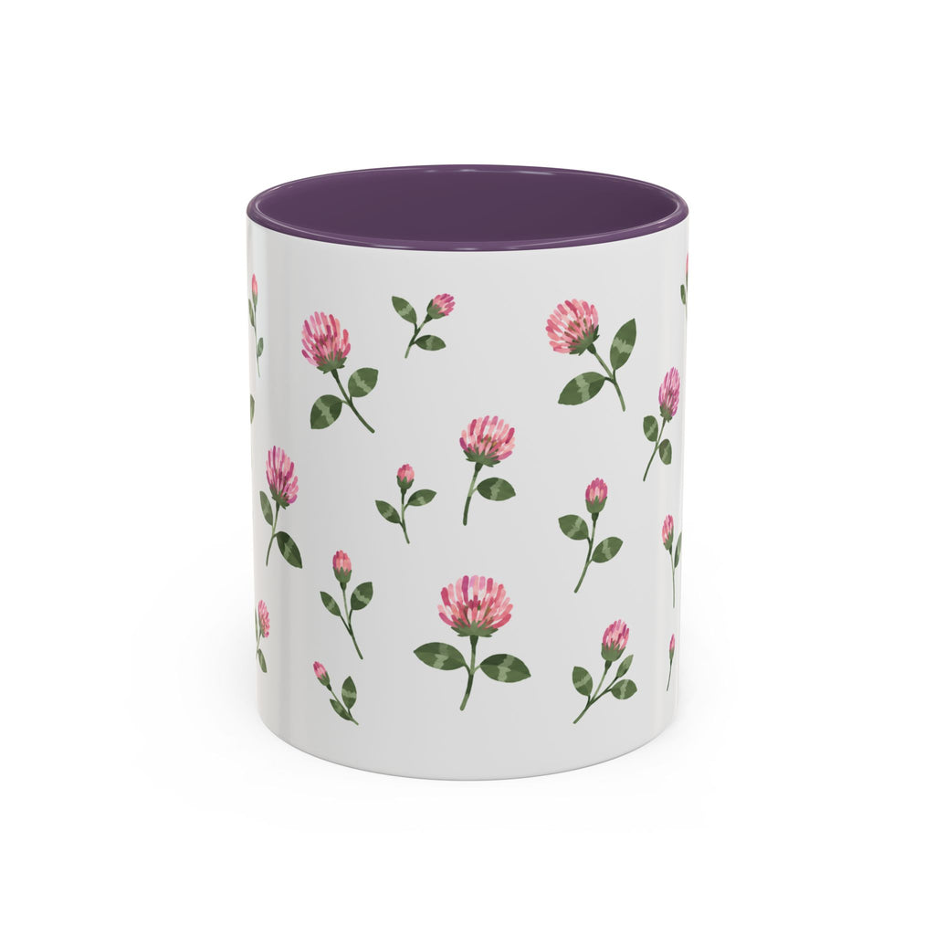 Vermont Red Clover Mug, State Flower Floral Coffee Cup, 11oz Botanical Gift