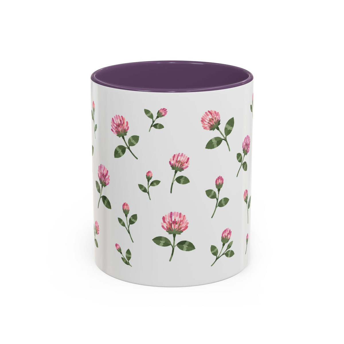 Vermont Red Clover Mug, State Flower Floral Coffee Cup, 11oz Botanical Gift