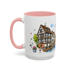 Strasbourg Illustrated Travel Mug | France Souvenir Accent Coffee Mug | 11oz 15oz Ceramic Cup