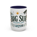 Big Sur Coffee Mug | Travel Destination Souvenir Gift | Accent Color Ceramic 11oz 15oz