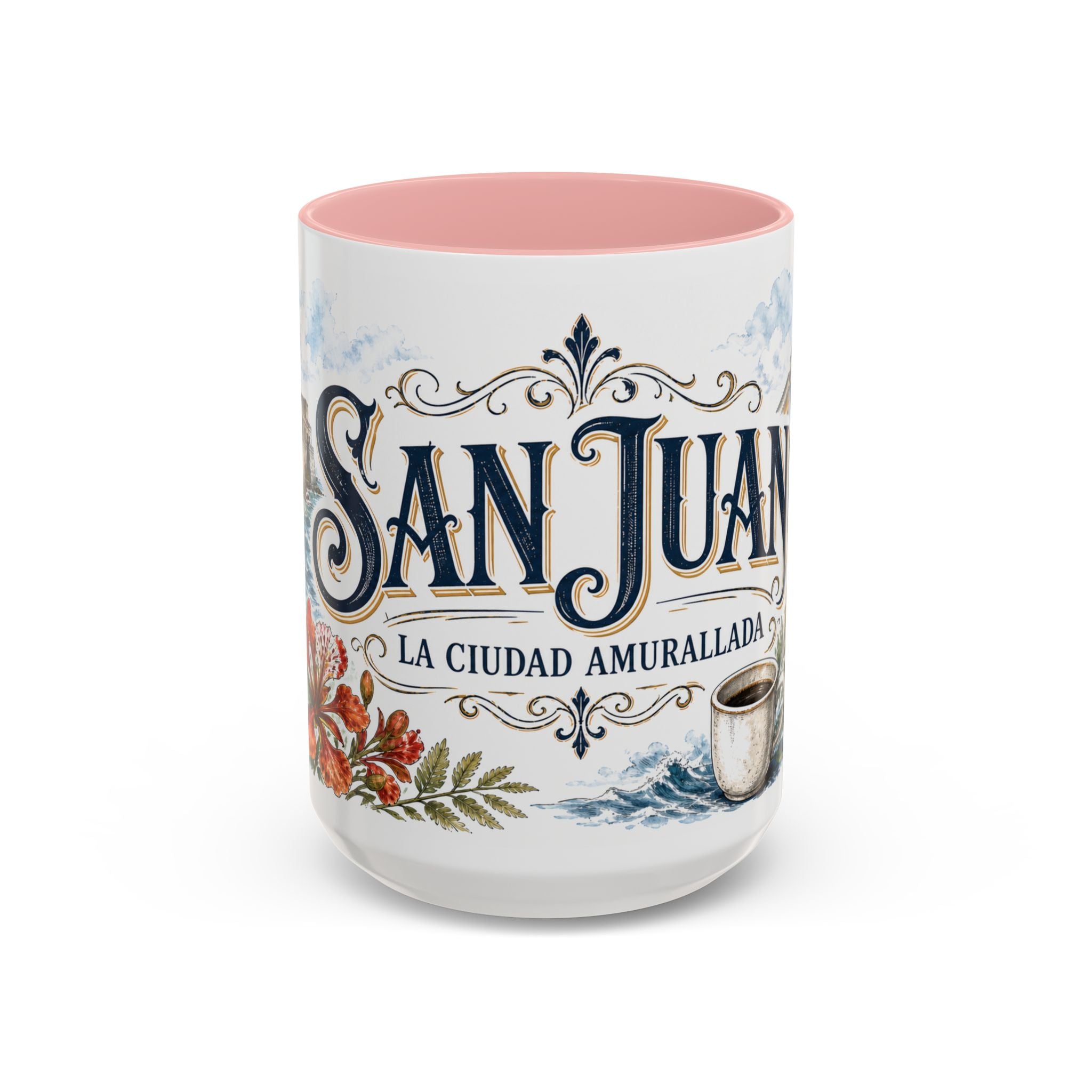 San Juan Coffee Mug | United States Travel Souvenir | Vintage Illustrated City Gift | 11 oz 15 oz Accent Mug