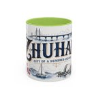 Zhuhai Coffee Mug | China Travel Souvenir | Vintage Illustrated City Gift | 11 oz 15 oz Accent Mug