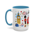 London Travel Mug | European City Souvenir Accent Coffee Mug | 11oz 15oz Ceramic Cup