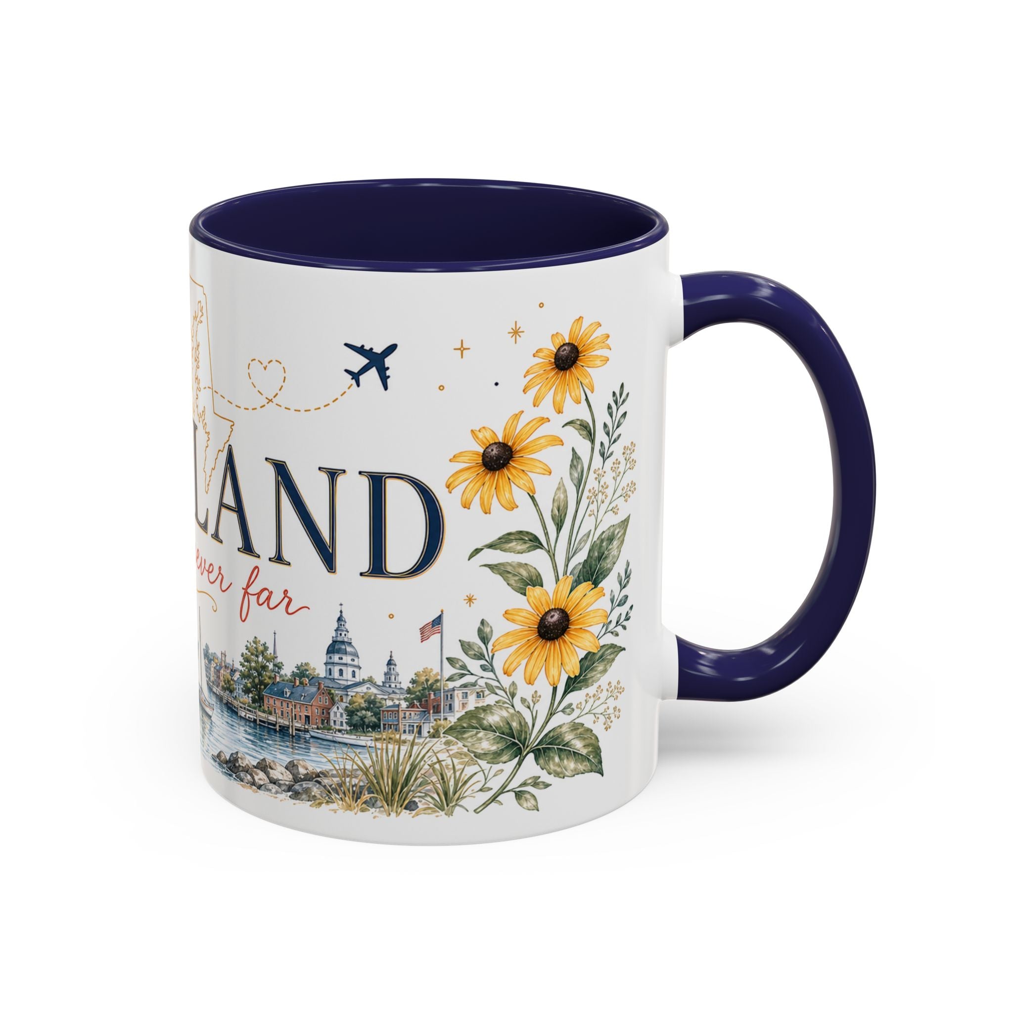 Maryland State Map Mug | Homesick Gift, Long Distance Friendship Coffee Cup (11oz 15oz)