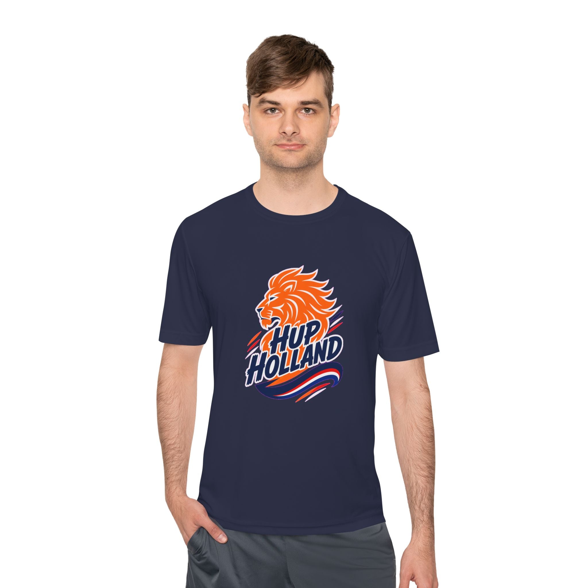 Hup Holland Netherlands Soccer Fan Shirt, Moisture Wicking Sport Tee