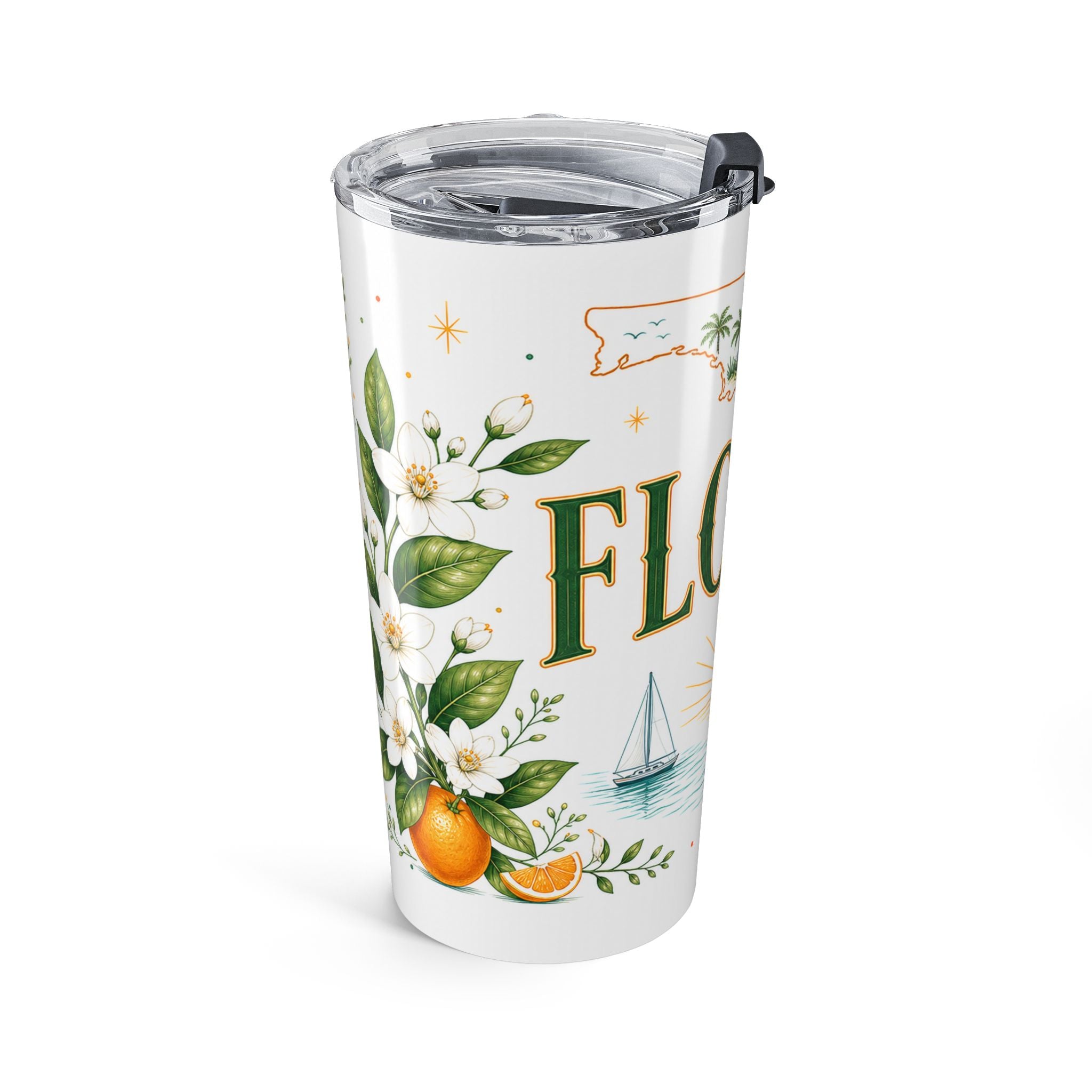 Florida State Flower 20oz Tumbler | Florida Botanical Gift | Insulated Stainless Steel Travel Cup