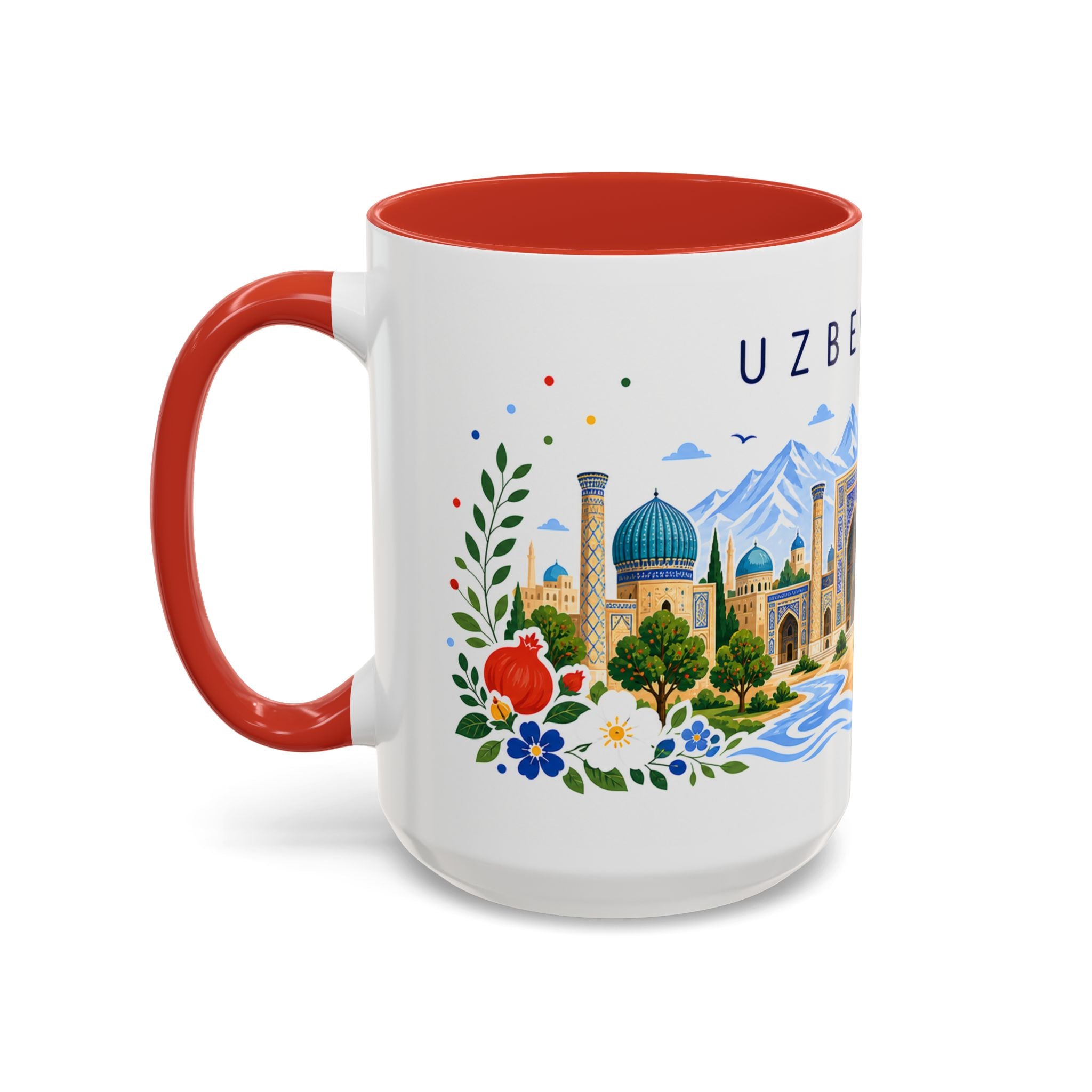 Uzbekistan Coffee Mug | Travel Souvenir Accent Mug | Place Gift Ceramic Cup 11oz 15oz