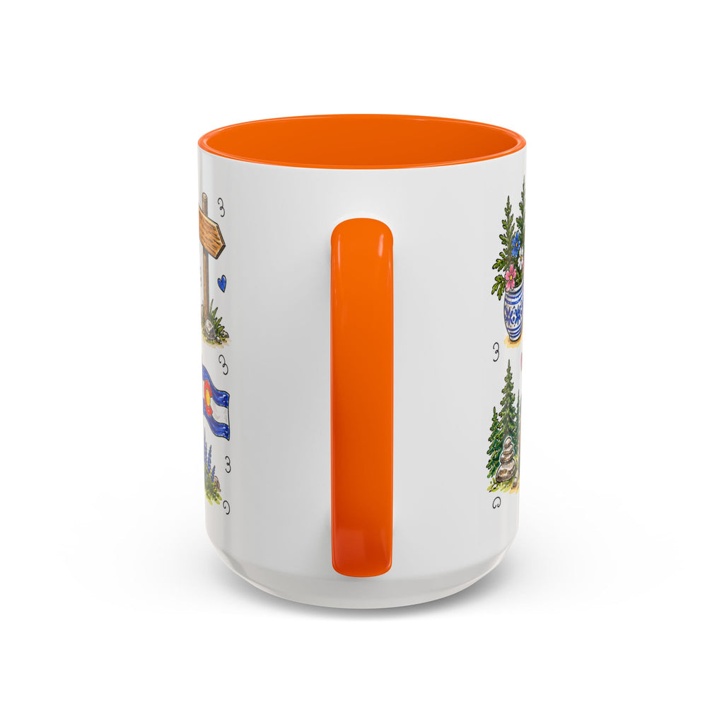 Denver Illustrated Travel Mug | City Souvenir Accent Coffee Mug | 11oz 15oz Ceramic Cup