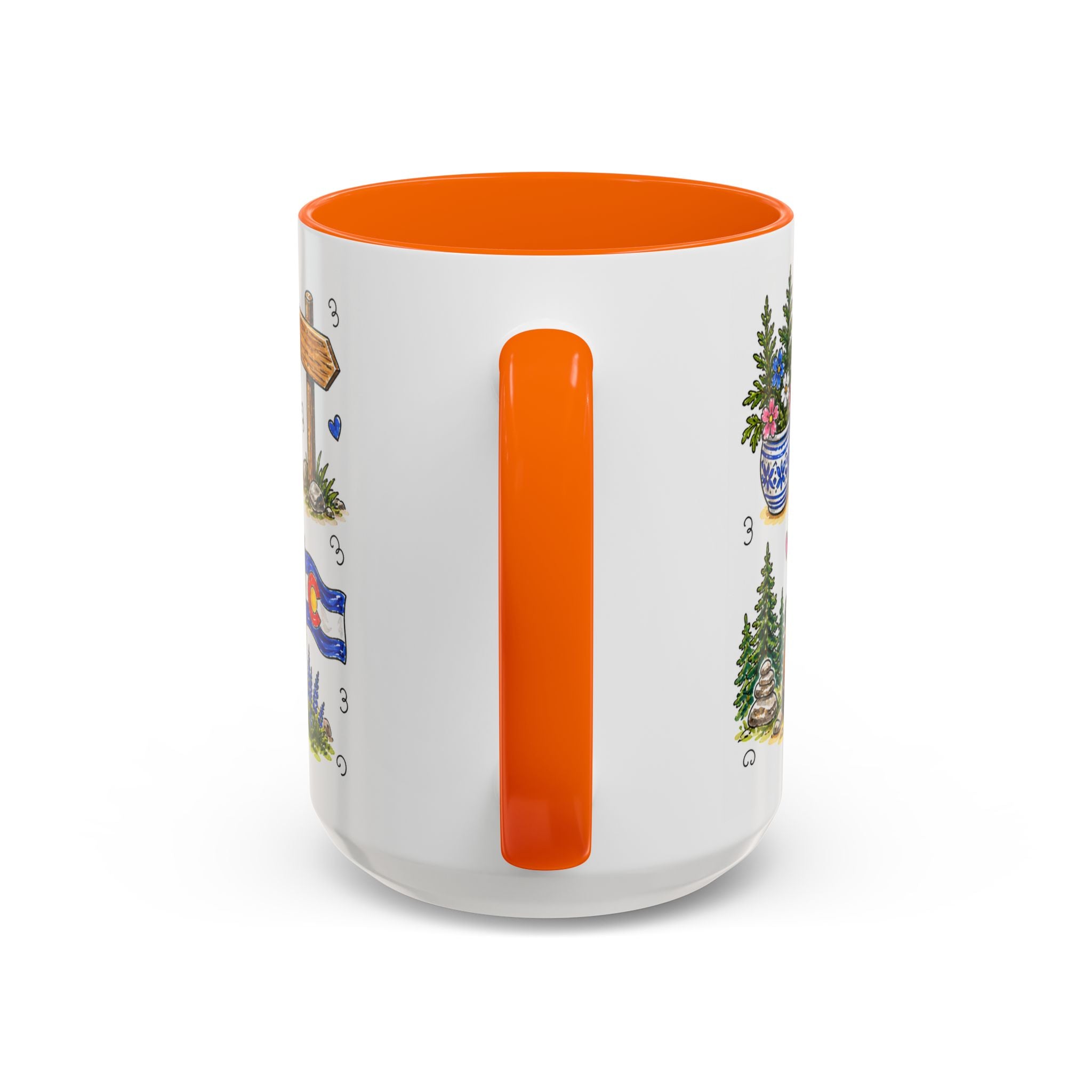 Denver Illustrated Travel Mug | City Souvenir Accent Coffee Mug | 11oz 15oz Ceramic Cup