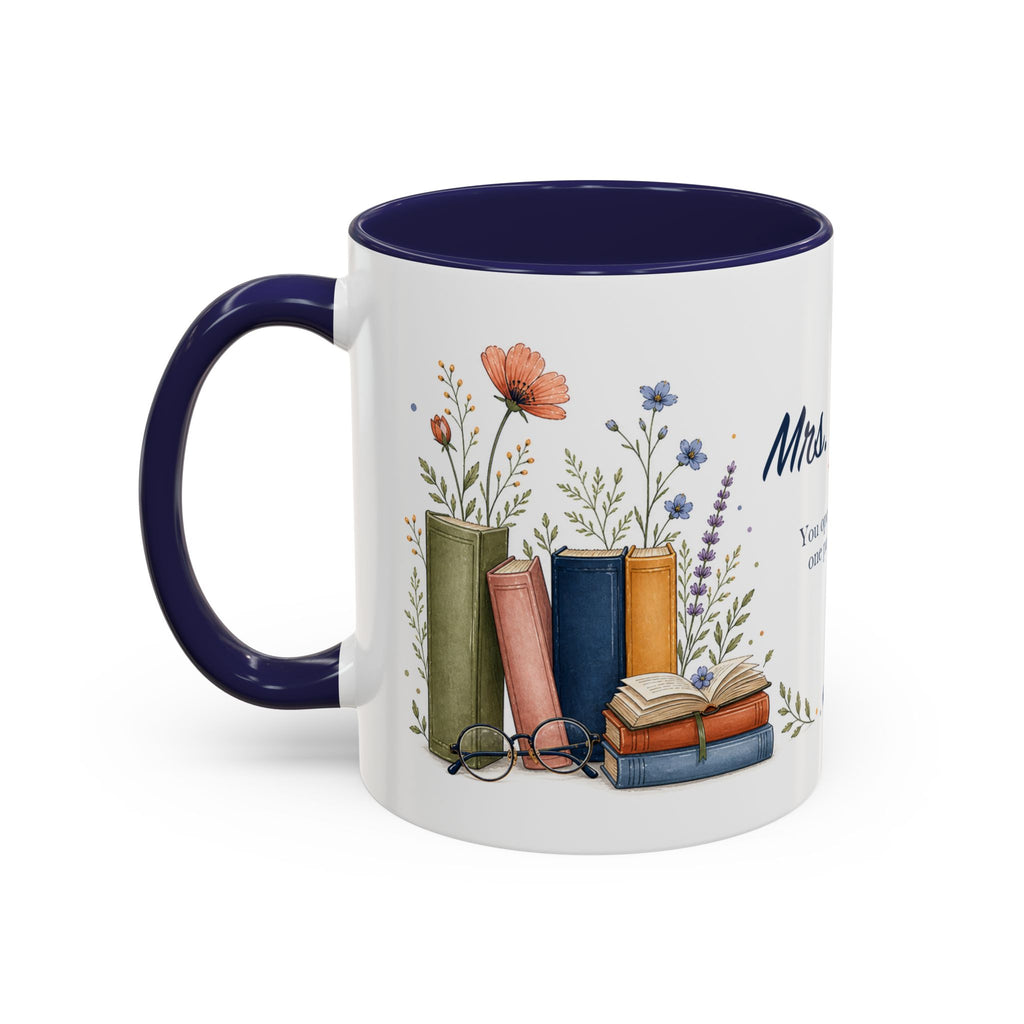 Personalized Reading Teacher Mug | Custom Name Book Lover Coffee Cup | Teacher Appreciation Gift