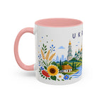 Ukraine Coffee Mug | Travel Souvenir Accent Mug | Place Gift Ceramic Cup 11oz 15oz