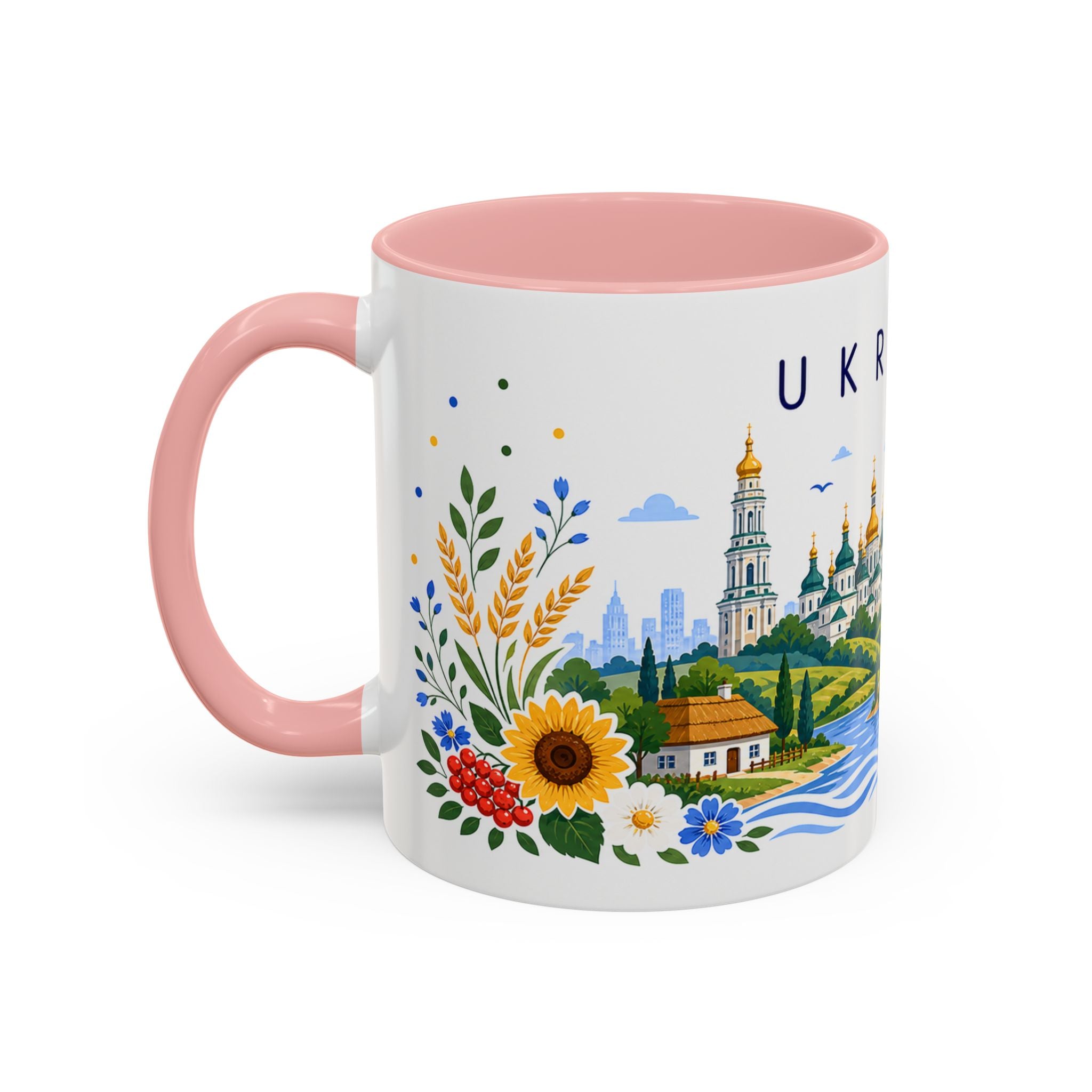 Ukraine Coffee Mug | Travel Souvenir Accent Mug | Place Gift Ceramic Cup 11oz 15oz