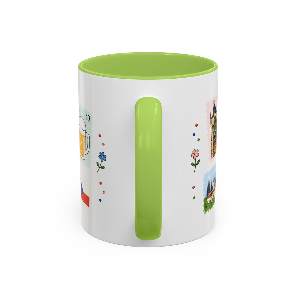 Prague Coffee Mug | Postage Stamp Collage Mug | Travel Souvenir Accent Cup 11oz 15oz