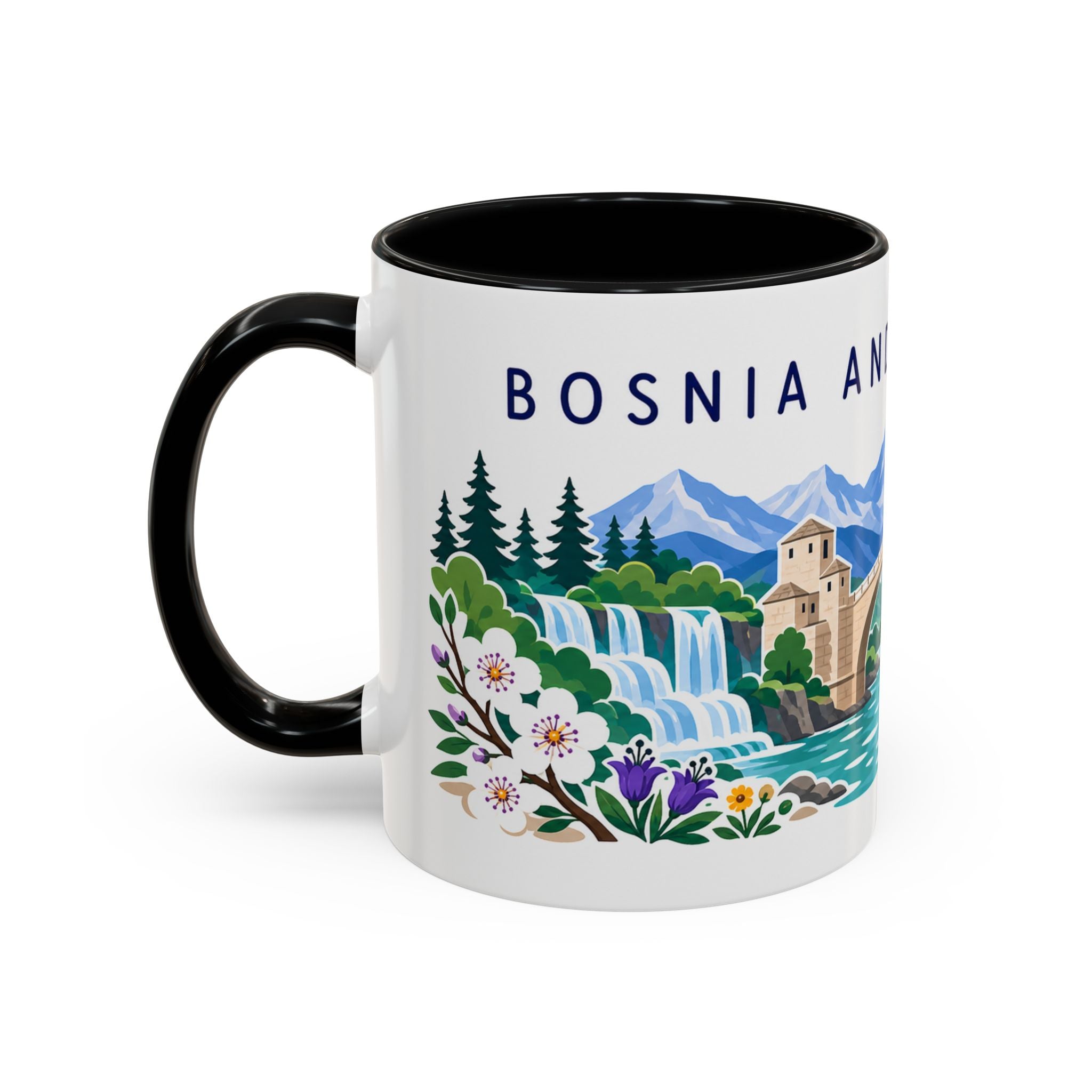 Bosnia and Herzegovina Coffee Mug | Travel Souvenir Accent Mug | Country Gift Ceramic Cup 11oz 15oz