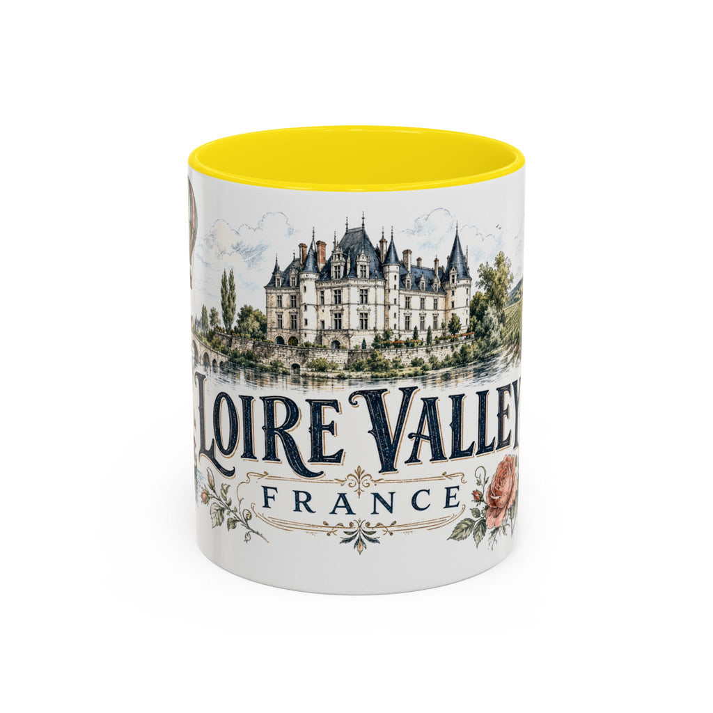 Loire Valley Mug, France Travel Souvenir, Bucket List Gift, Accent Ceramic Coffee Mug 11oz 15oz
