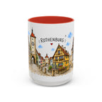Rothenburg Illustrated Travel Mug | Germany Souvenir Accent Coffee Mug | 11oz 15oz Ceramic Cup