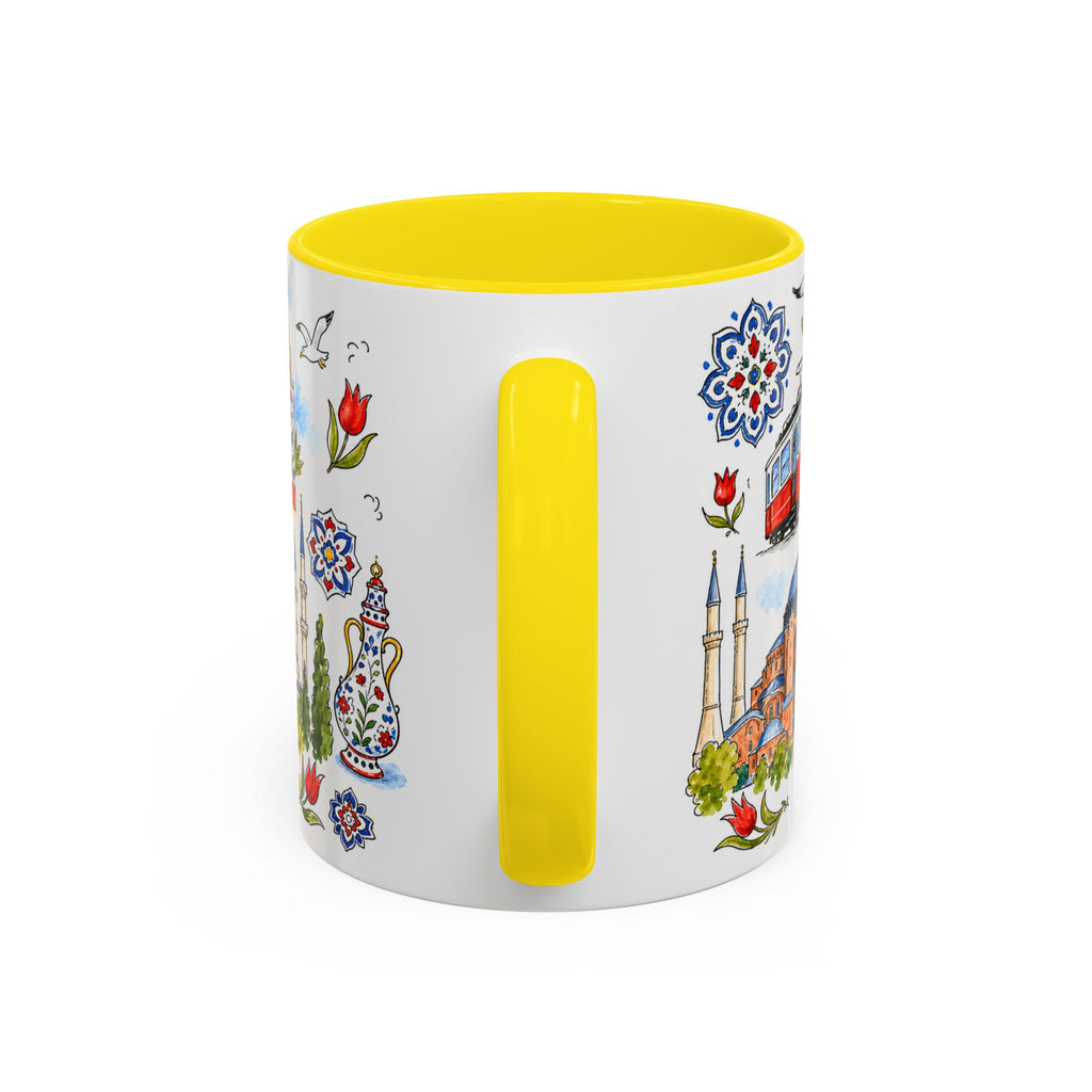 Istanbul Travel Mug | European City Souvenir Accent Coffee Mug | 11oz 15oz Ceramic Cup