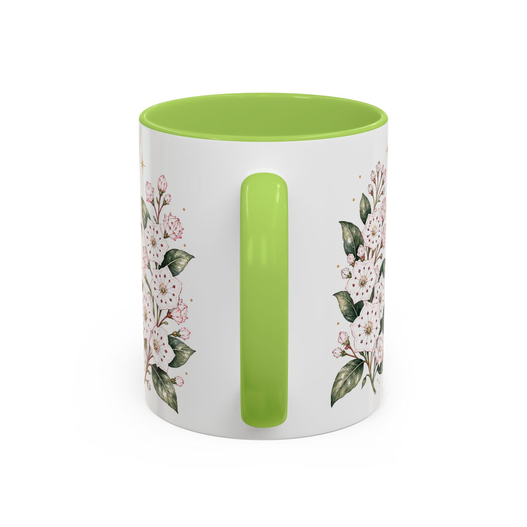 Connecticut State Map Mug | Botanical Accent Coffee Cup (11oz 15oz)