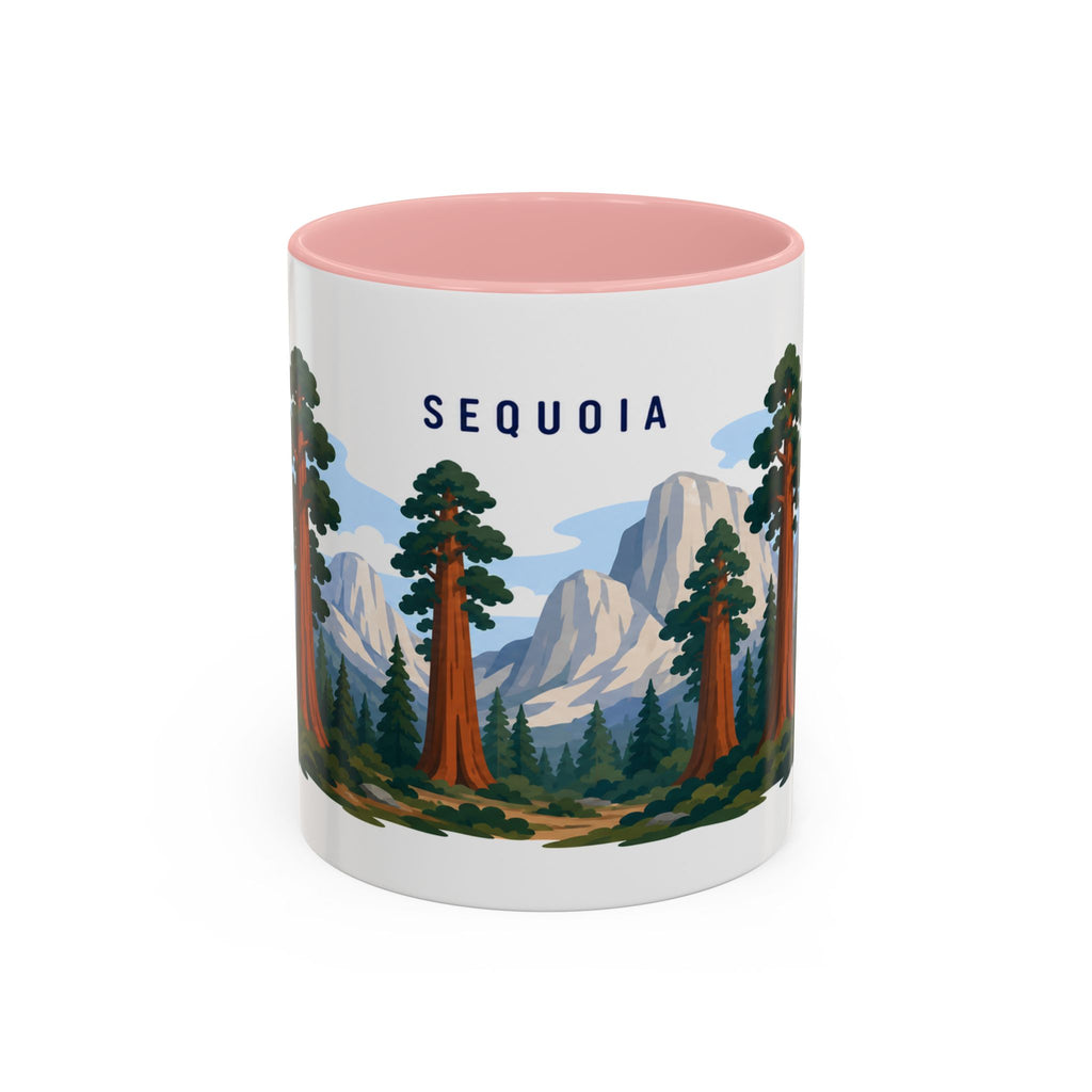 Sequoia National Park Coffee Mug | Solid Color Block Park Souvenir | 11oz 15oz Accent Mug