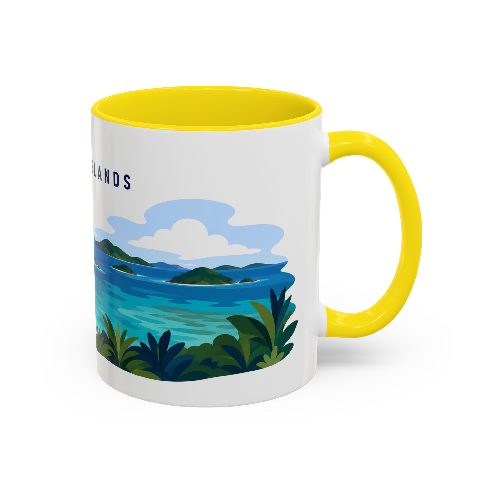 Virgin Islands National Park Coffee Mug | Solid Color Block Park Souvenir | 11oz 15oz Accent Mug