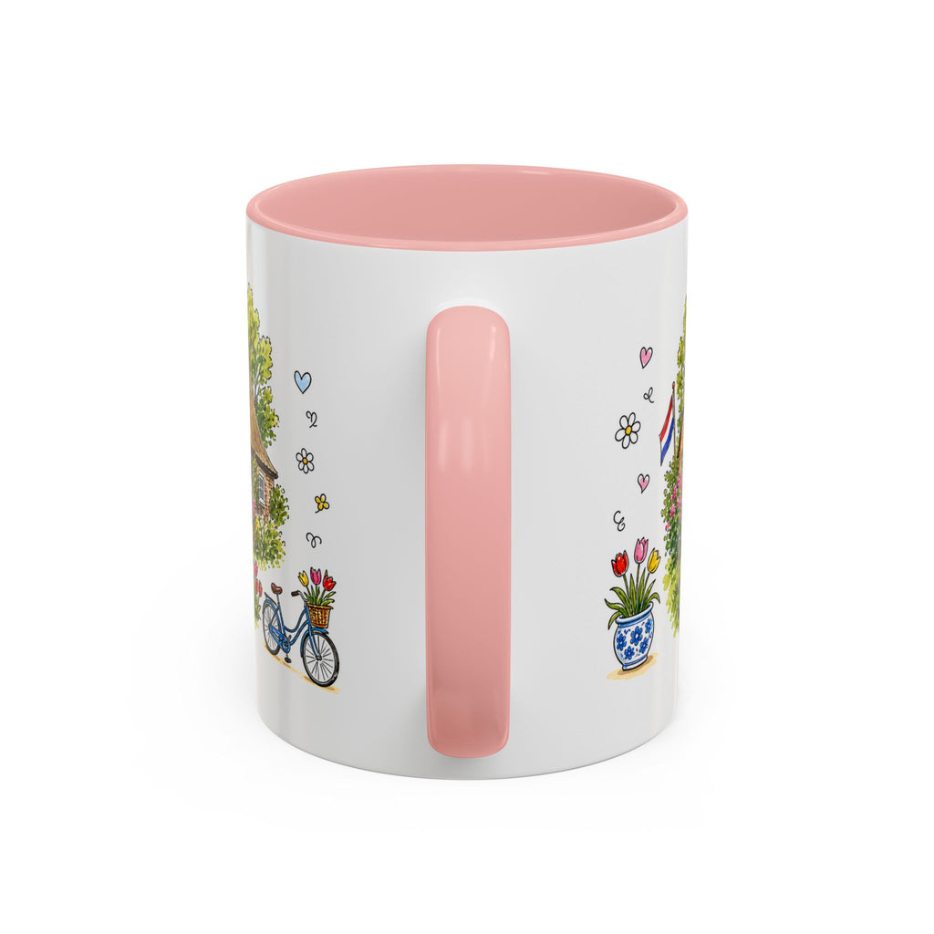 Giethoorn Illustrated Travel Mug | Netherlands Souvenir Accent Coffee Mug | 11oz 15oz Ceramic Cup