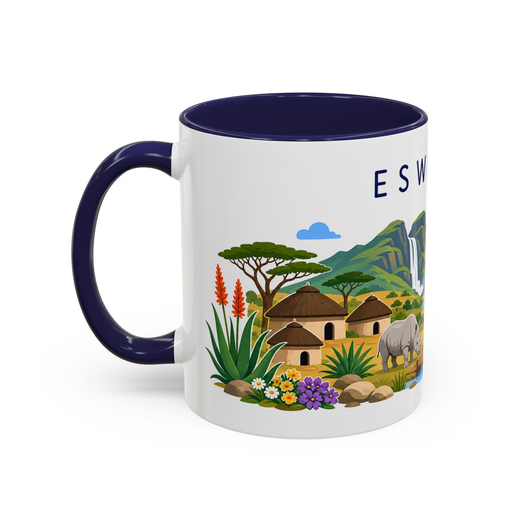 Eswatini Coffee Mug | Travel Souvenir Accent Mug | Country Gift Ceramic Cup 11oz 15oz