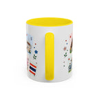 Chiang Mai Coffee Mug | Postage Stamp Collage Mug | Travel Souvenir Accent Cup 11oz 15oz