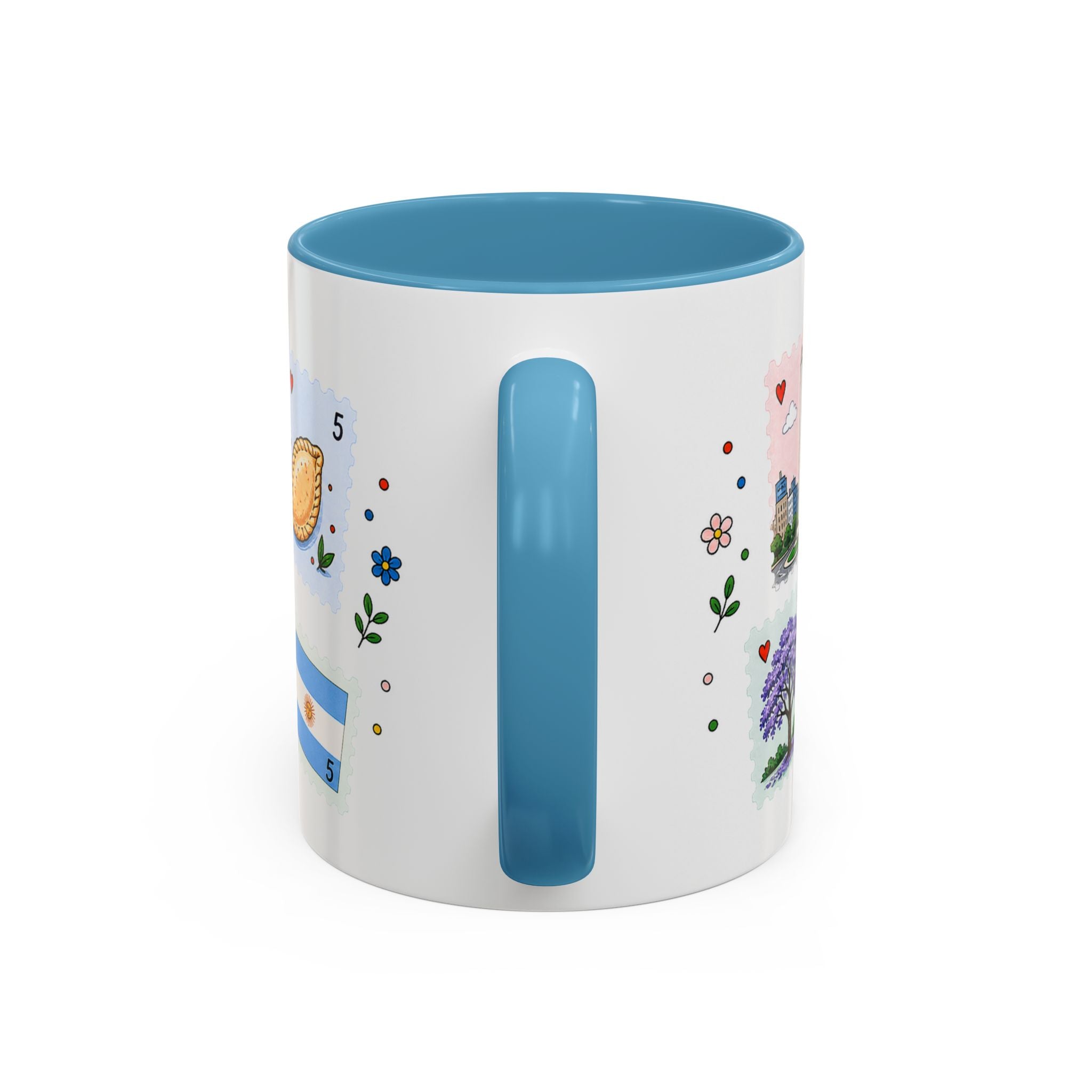 Buenos Aires Coffee Mug | Postage Stamp Collage Mug | Travel Souvenir Accent Cup 11oz 15oz
