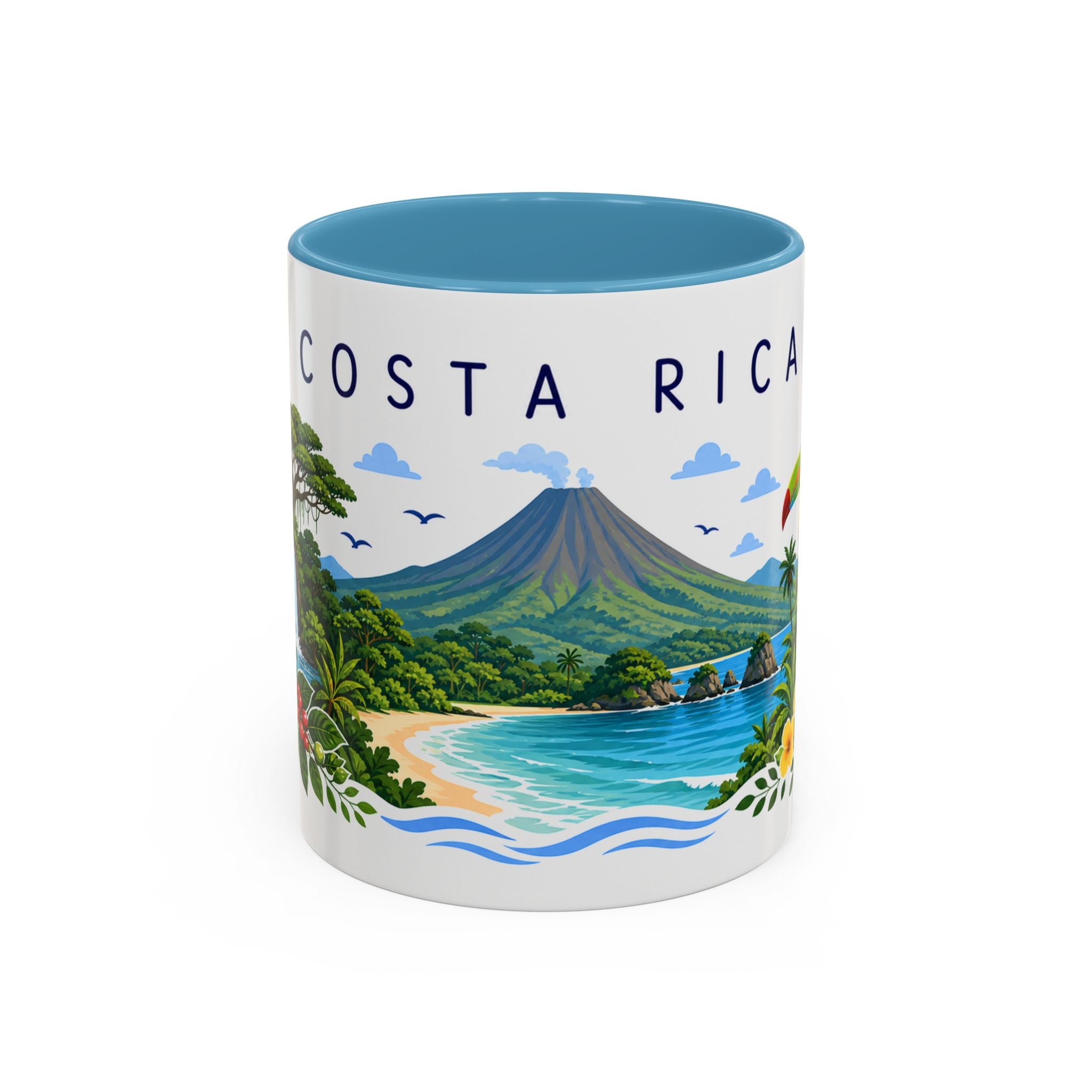 Costa Rica Coffee Mug | Travel Souvenir Accent Mug | Place Gift Ceramic Cup 11oz 15oz