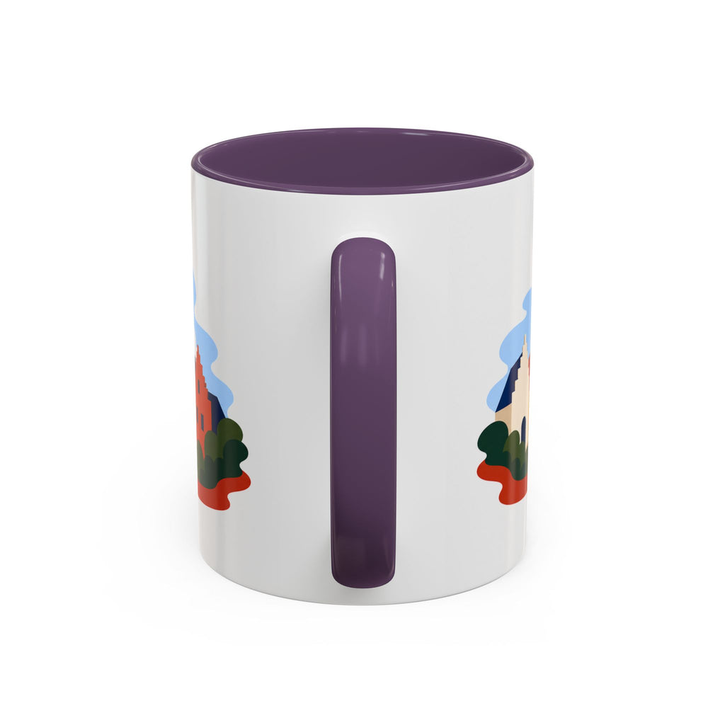 Bruges Coffee Mug | Travel Destination Souvenir Gift | Accent Color Ceramic 11oz 15oz