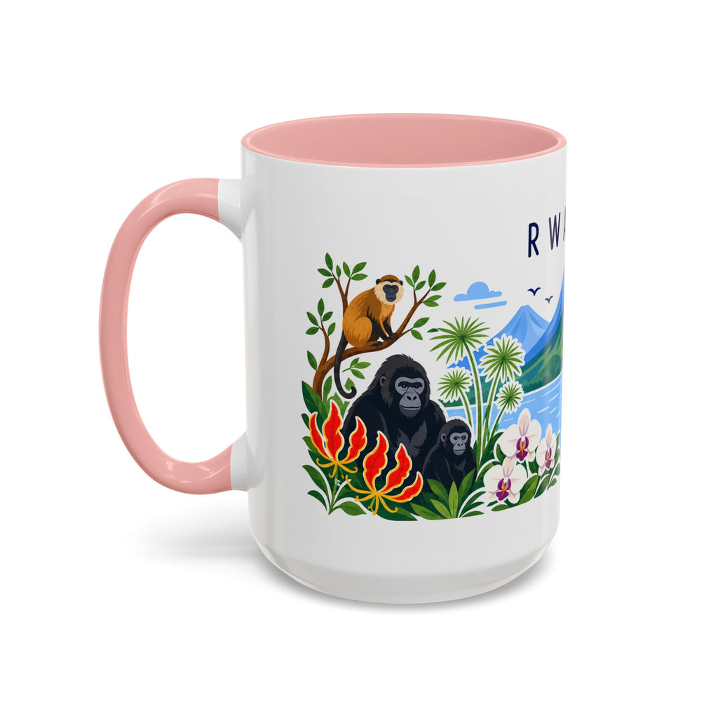 Rwanda Coffee Mug | Travel Souvenir Accent Mug | Country Gift Ceramic Cup 11oz 15oz