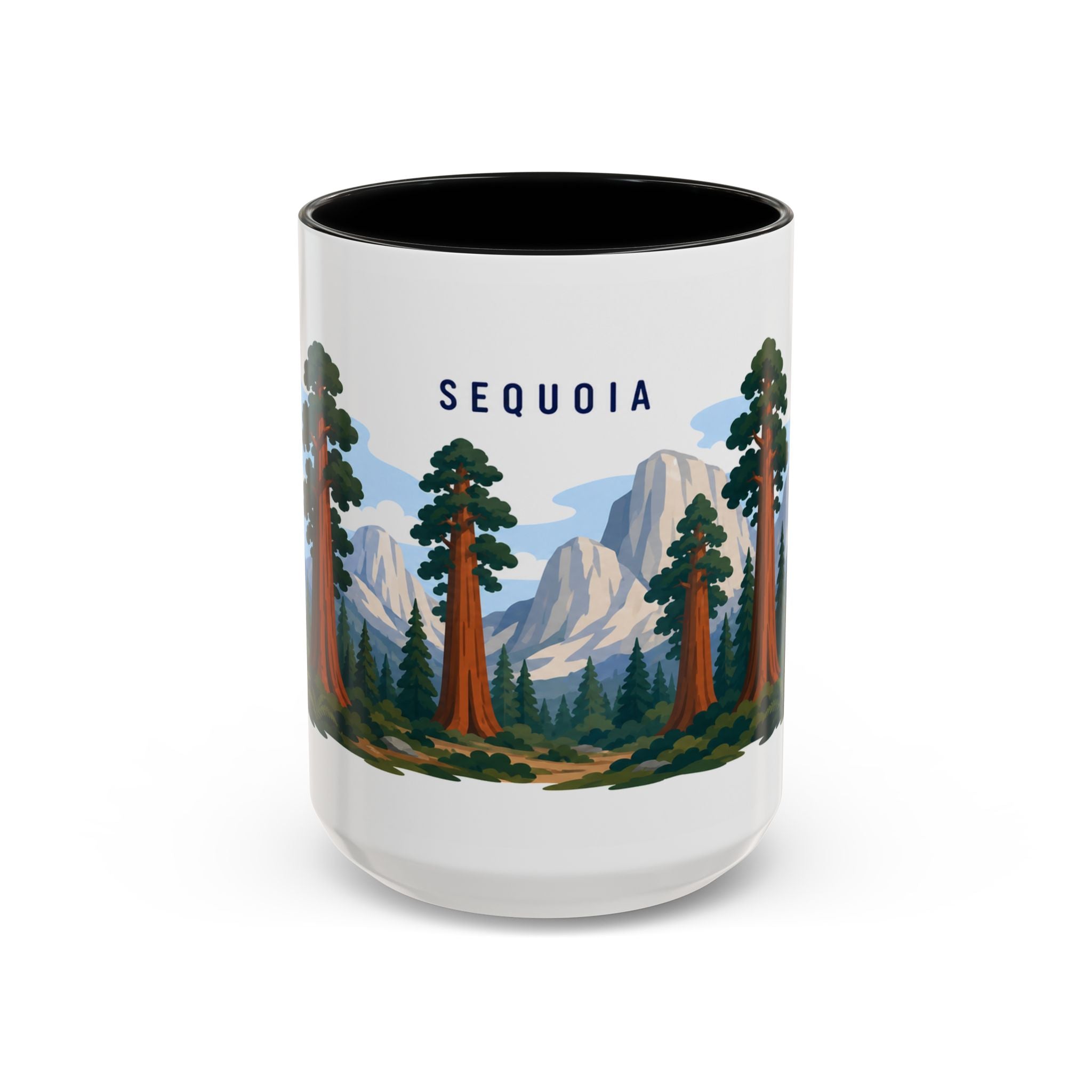 Sequoia National Park Coffee Mug | Solid Color Block Park Souvenir | 11oz 15oz Accent Mug