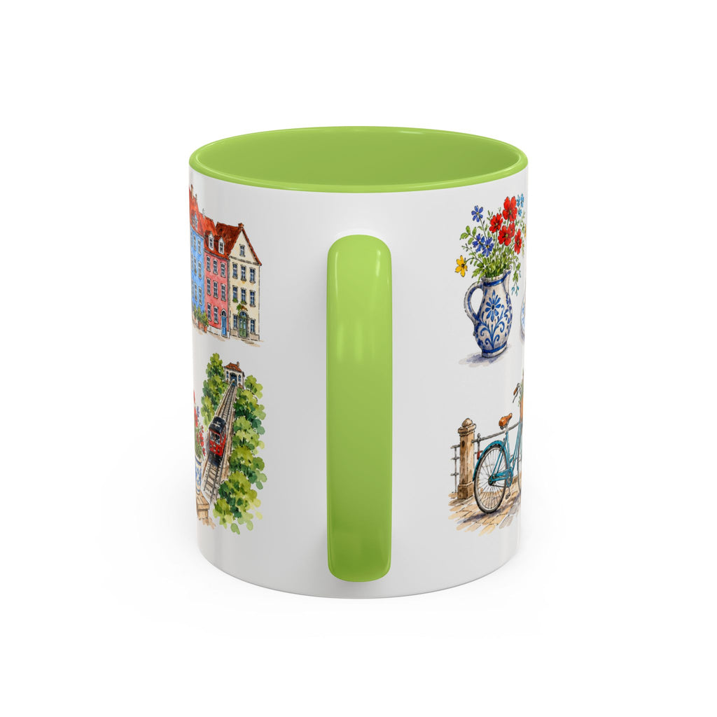 Heidelberg Illustrated Travel Mug | City Souvenir Accent Coffee Mug | 11oz 15oz Ceramic Cup