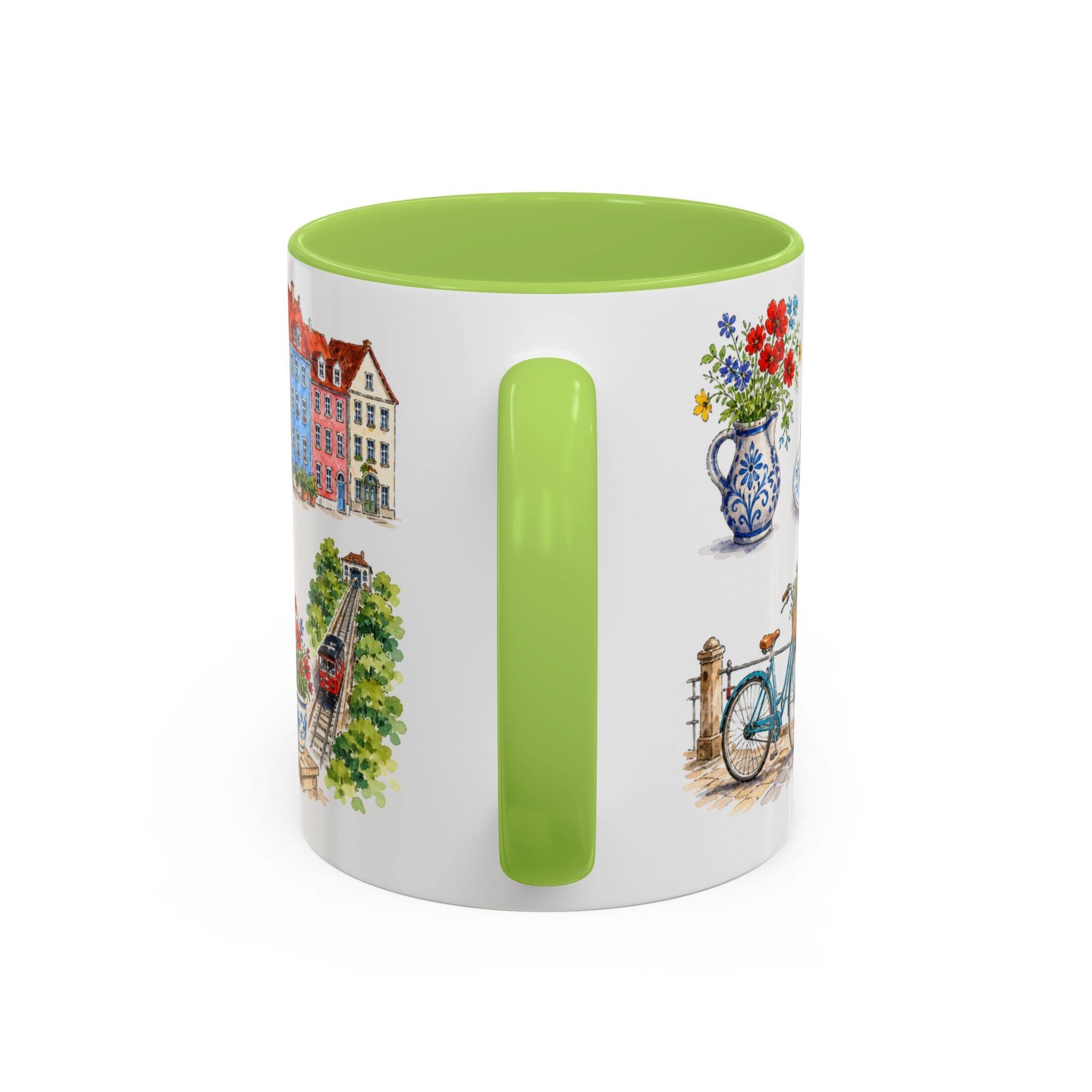 Heidelberg Illustrated Travel Mug | City Souvenir Accent Coffee Mug | 11oz 15oz Ceramic Cup