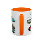 Detroit Illustrated Travel Mug | City Souvenir Accent Coffee Mug | 11oz 15oz Ceramic Cup