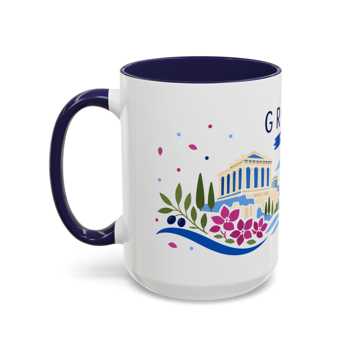 Greece Coffee Mug | Travel Souvenir Accent Mug | Country Gift Ceramic Cup 11oz 15oz