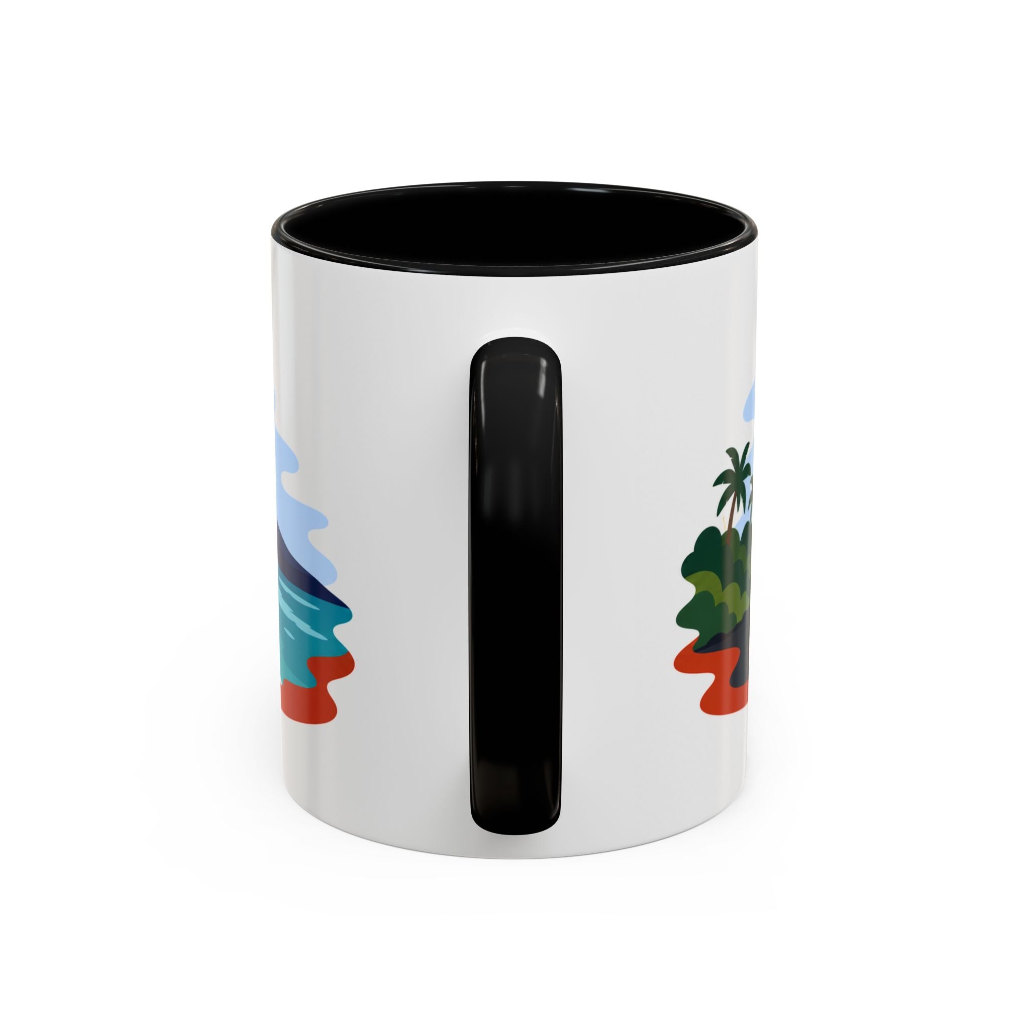 Hawaii Volcanoes Coffee Mug | Travel Destination Souvenir Gift | Accent Color Ceramic 11oz 15oz