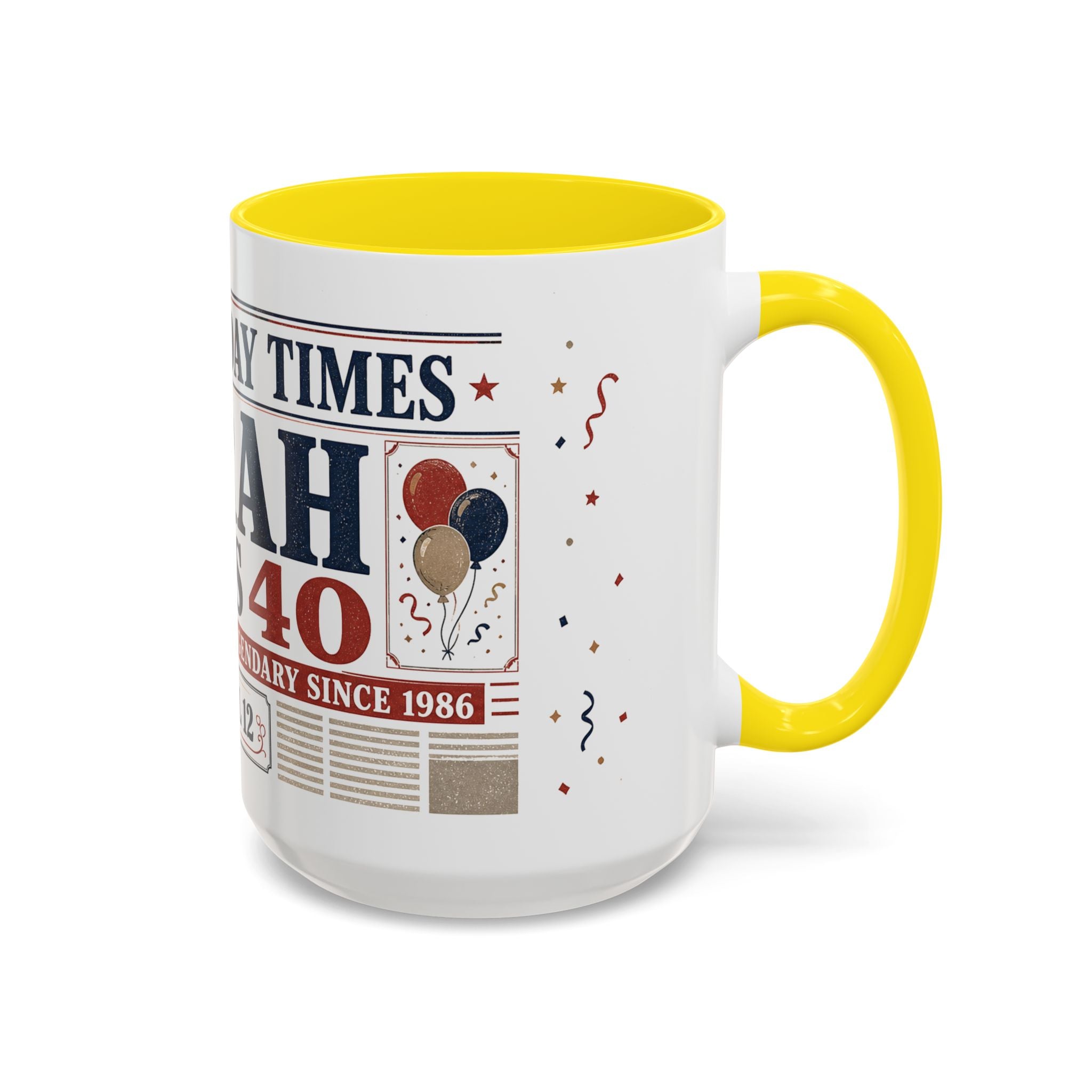 Birthday Newspaper Mug | Custom Name Age Date Gift | The Birthday Times Coffee Cup 11oz 15oz
