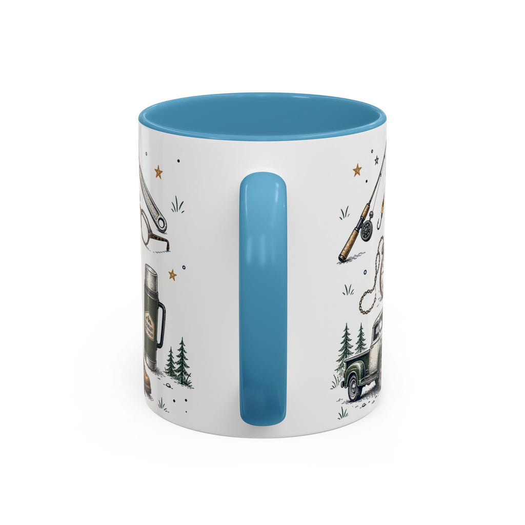 Grandpa The Legend Coffee Mug | Gift From Grandkids | Accent Color Ceramic 11oz 15oz